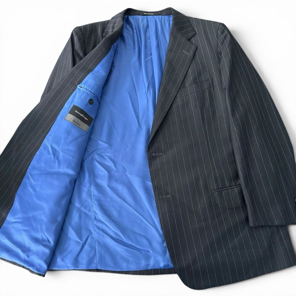 Ermenegildo Zegna Trofeo Blazer Men 48R Wool Pinstripe Neiman Marcus Switzerland
